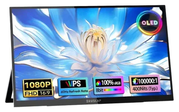 13,3" Zeuslap OL133ED / Přenosný monitor / OLED / FHD 1920×1080 / dotykový / USB-C + mini HDMI (OL133ED)