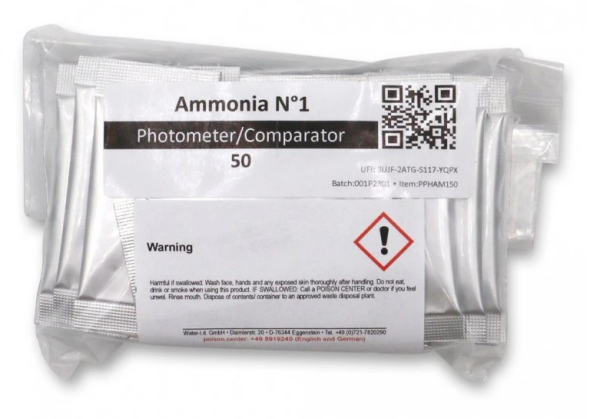 Water I:D Water-I.D. Ammonia 1 - Reagencie pro měření amoniaku, čpavku (50 sáčků)
