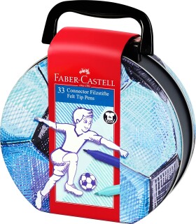Faber-Castell Faber-Castell, 155538, Connector, fixy fotbalový míč, 33 fixů + 10 klipů