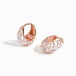 Royal Fashion náušnice 14k zlato Vermeil GU-DR23080E-ROSEGOLD-MOONSTONE-TOPAZ