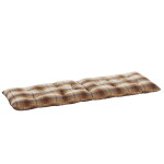 MADAM STOLTZ Prošívaná matrace Checked Pumpkin Spice 45 × 125 cm, oranžová barva, hnědá barva, textil