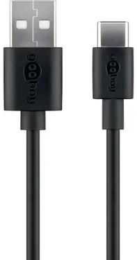 Goobay 45735 černá / Nabíjecí a synchronizační kabel / USB-C / 1 m (45735)