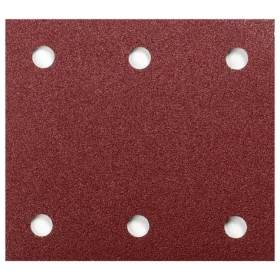 Makita P-33087 / Brusný papír na dřevo kov kámen / suchý zip / Zrnitost 40 / Rozměry 114x102 mm / děrovaný / 10 ks (P-33087)