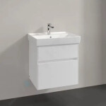 VILLEROY & BOCH - Collaro Umyvadlová skříňka, 554x546x444 mm, 2 zásuvky, Glossy White C00800DH