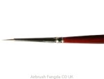 Kulatý štětec LifeColor Pure red sable s krátkým vlasem 00
