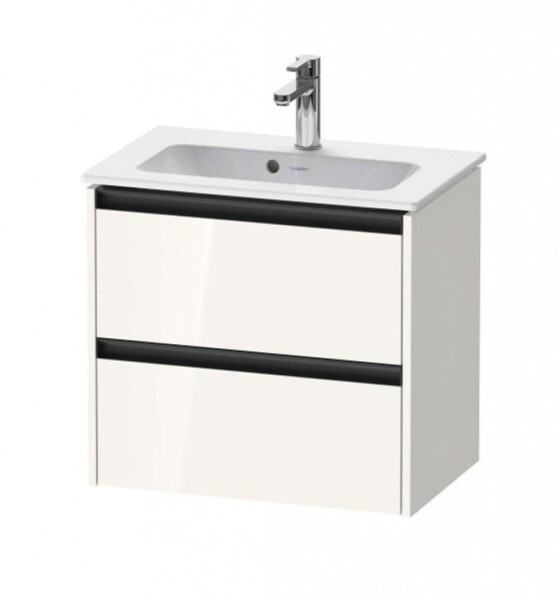 DURAVIT - Ketho.2 Umyvadlová skříňka 55x61x39 cm, 2 zásuvky, lesklá bílá K25255022220000