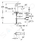 GROHE - Eurosmart Cosmopolitan Umyvadlová baterie s výpustí, chrom 23325000