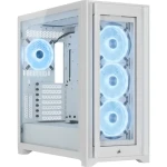 Corsair iCUE 5000X RGB QL Edition bílá / E-ATX / 2x USB-A 3.2 / 1x USB-C 3.2 / 4x 120mm RGB / bez zdroje (CC-9011233-WW)