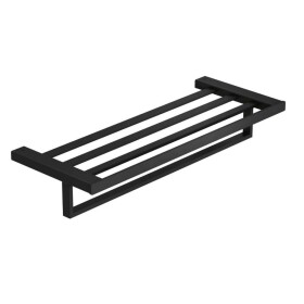 KLUDI - Vela C Držák ručníku s poličkou, délka 60 cm, matná černá 3198939
