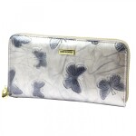 Luxusní dámská kožená lakovaná peněženka Gregorio Percis, stříbrná