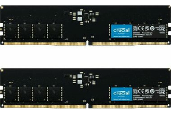 Crucial 32GB (2x16GB) 4800Mhz / DDR5 / PC5-38400 / CL40-39-39 / 1.1V / single rank x8 (CT2K16G48C40U5)