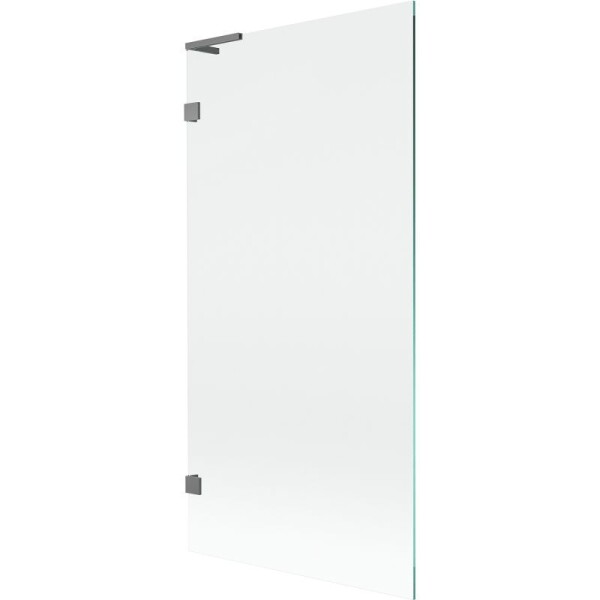MEXEN/S - Lunar L vanová zástěna FIX 90 x 150, transparent, grafit metal 897L-090-000-95-00