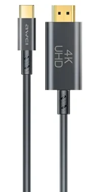 AWEI CL-212T černá / Adaptérový kabel / USB-C - HDMI / 4K 30Hz / 1,06 m (CL-212T)