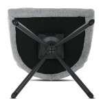 Židle jídelní, šedá látka, černý kov, otočný vratný mechanismus 90°/90° (L/P) - funkce reset