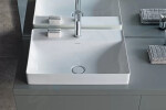 DURAVIT - DuraSquare Umyvadlová mísa 600x470 mm, bez přepadu, s otvorem pro baterii, DuraCeram, bílá 2354600041