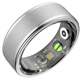 IGET Smart Ring R1 vel. 11 stříbrná / Chytrý prsten / Bluetooth / nerezová ocel / 5ATM (R1 Silver 11)