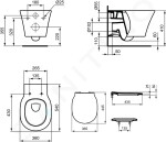 IDEAL STANDARD - Connect Air Závěsné WC se sedátkem SoftClose, AquaBlade, bílá E008701