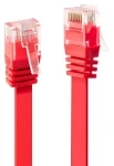 Lindy Cat6 Flachband červená / Patch kabel / U/UTP / RJ-45 / 5 m (47514)
