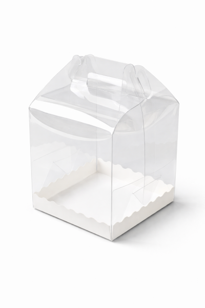 Cake star plastový box na Bento dort s úchytem 19,5x19,5x20cm