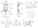 GEBERIT - Kombifix Modul pro závěsné WC s tlačítkem Sigma50, alpská bílá + Duravit D-Code - WC a sedátko, Rimless, SoftClose 110.302.00.5 NH8