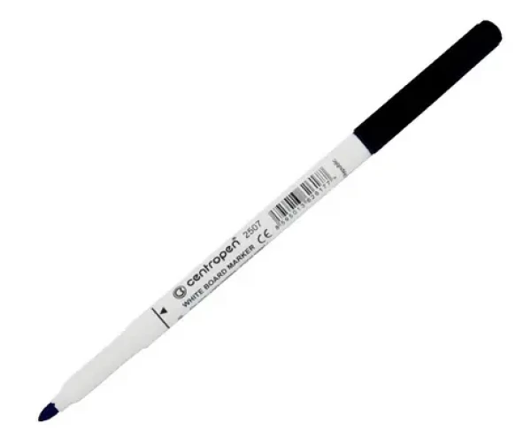 Centropen 2507 černý / Popisovač na bílou tabuli / Šířka stopy 1-2 mm (2507 černá)
