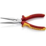 Knipex 38 91 200 pro elektroniku a jemnou mechaniku ploché jehlové kleště 45° zahnuté vanadová elektrikářská ocel 200 mm