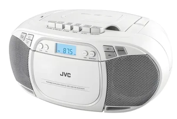 JVC RC-E451W bílá / Přenosný přehrávač / CD / Kazeta / FM / Bluetooth / USB / 3,2 W (RC-E451W)
