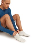 Pánské merino ponožky ICEBREAKER Mens Multisport Light Micro, Ecru Hthr/Alloy/Snow velikost: 42-44 (M)