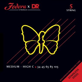 DR Strings Fodera Nickel 5 Medium (High C) 34105