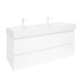 Koupelnová skříňka s umyvadlem SAT B-Way 119x50x45 cm bílá lesk BWAY2120WU2BB BWAY2120WU2BB