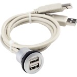 Schlegel Vestavný konektor USB 2.0 typ A, dvojitý zásuvka, vestavná RRJ_2USB 2x USB zásuvka typu A ⇔ 2 x USB zástrčka typu A RRJ_