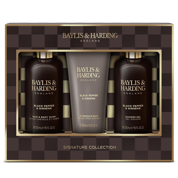 Baylis & Harding Sada kosmetiky pro muže Black Pepper & Ginseng, černá barva