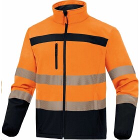 Deltaplus Bunda LULEA2 pánská HV softshell oranžovo modrá L oranžovo modrá