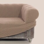 Super strečové potahy NIAGARA oříšková křeslo (š. 70 - 110 cm)