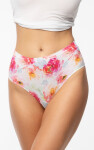 Julimex Peony Simple Brasil Maxi kalhotky S-2XL bílé květy XL