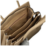 Módní dámská koženková kabelka do ruky Armin, béžová