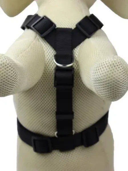 AnimALL Postroj popruhový černý M-L 50-70 cm/25 mm (113280)