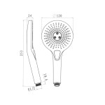 Mereo Mada vanová baterie s talířovou kulatou sprchou, černá CBE60101SFM