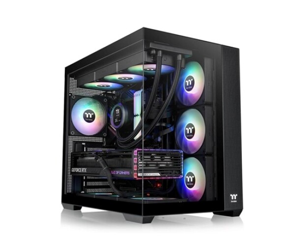 THERMAL TAKE Case View 380 TG ARGB, ATX, Průhledná bočnice, 4x 120mm ARGB Fan, černá EDF_964037