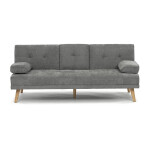 Trojmístná rozkládací pohovka, šedá, látka, ASB-C3034 GREY2