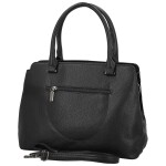Módní dámská koženková kabelka do ruky Rosen, černá