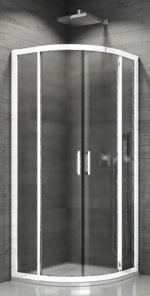 SanSwiss TOPR500900422 Sprchový kout čtvrtkruhový 90×90 cm, bílá/durlux
