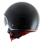 Moto přilba Astone Minijet S Retro černá se stříbrným lemem - S