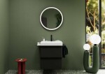 HANSGROHE - Xarita Lite S Zrcadlo s LED osvětlením a vyhříváním, průměr 70 cm, IR senzor, matná černá 54979670