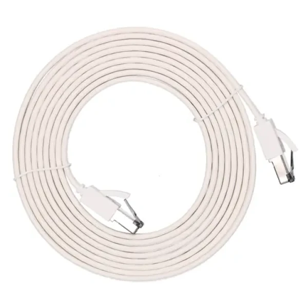 Extralink bílá / Patch kabel / Cat.8 U/FTP / plochý / 3 m / 40 Gbit/s