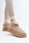 Dámské Sněhule Na Hrubé Podrážce Beige Caliksa 38