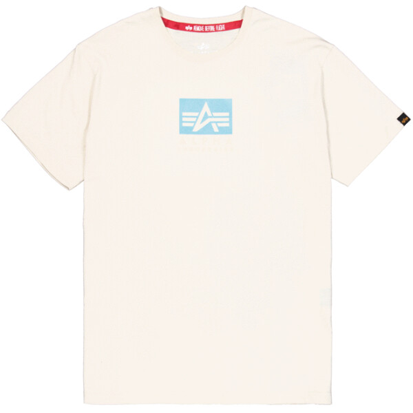 Alpha Industries Tričko Satin Logo T bílé S