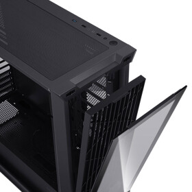 EVOLVEO Ptero Q2G, skříň ATX, 4x ARGB ventilátor, skleněná bočnice + přední panel, černá