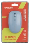 Canyon MW-12 béžová / Optická bezdrátová myš / Tichý klik / 800/1200/1600/2400 dpi / 6 tlačítek / BT + 2,4 GHz (CNS-CMSW12BG)