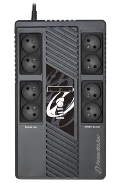 PowerWalker VI 600 MS FR / záložní zdroj UPS / 600 VA / 360 W / 8x CEE 7/5 (Type E) (VI 600 MS FR)